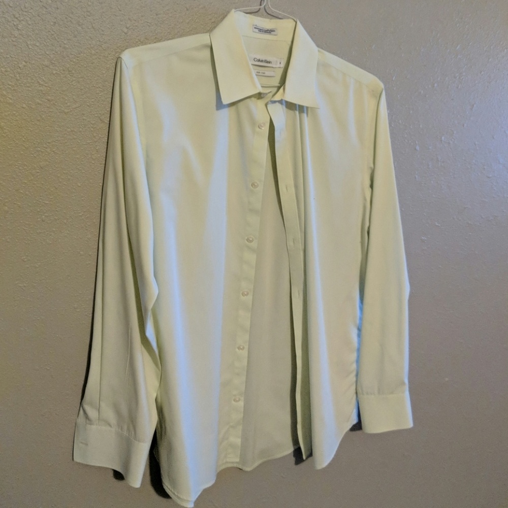 Calvin Klein spring green button down